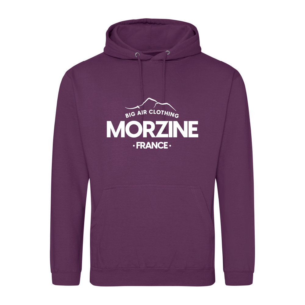 Morzine Ski Resort Hoodie - Plum