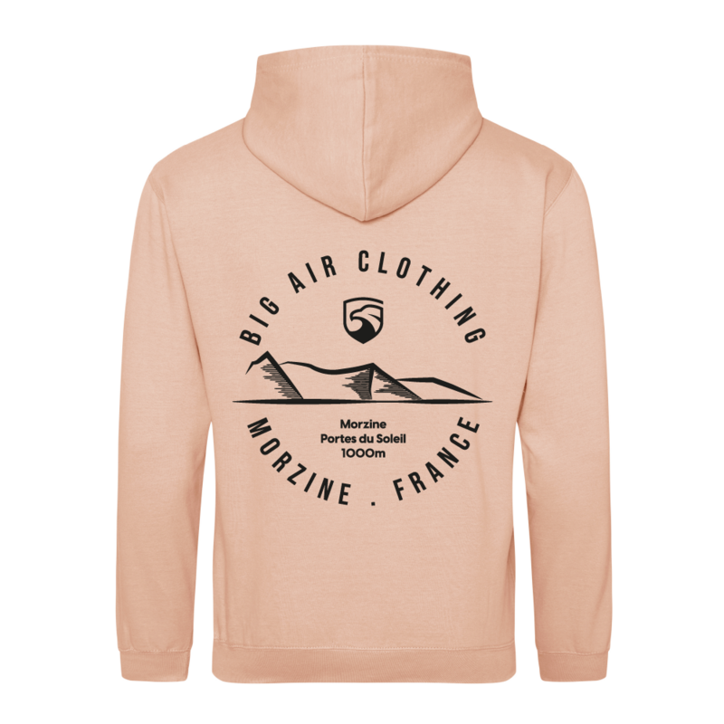 Morzine Ski Resort Hoodie - Peach