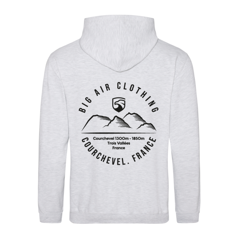 Courchevel Ski Resort Hoodie - Ash