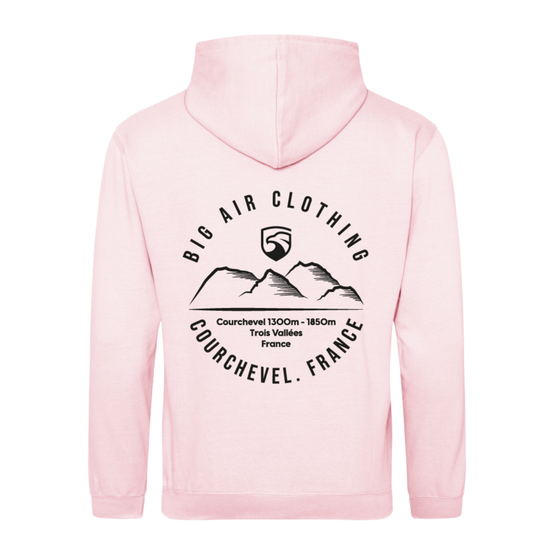 Courchevel Ski Resort Hoodie - Ash