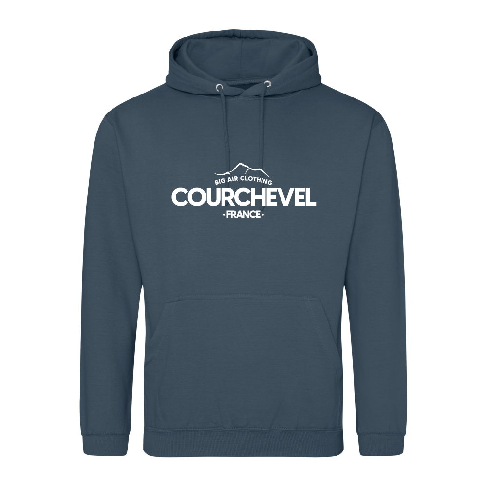 Courchevel Ski Resort Hoodie - Airforce Blue