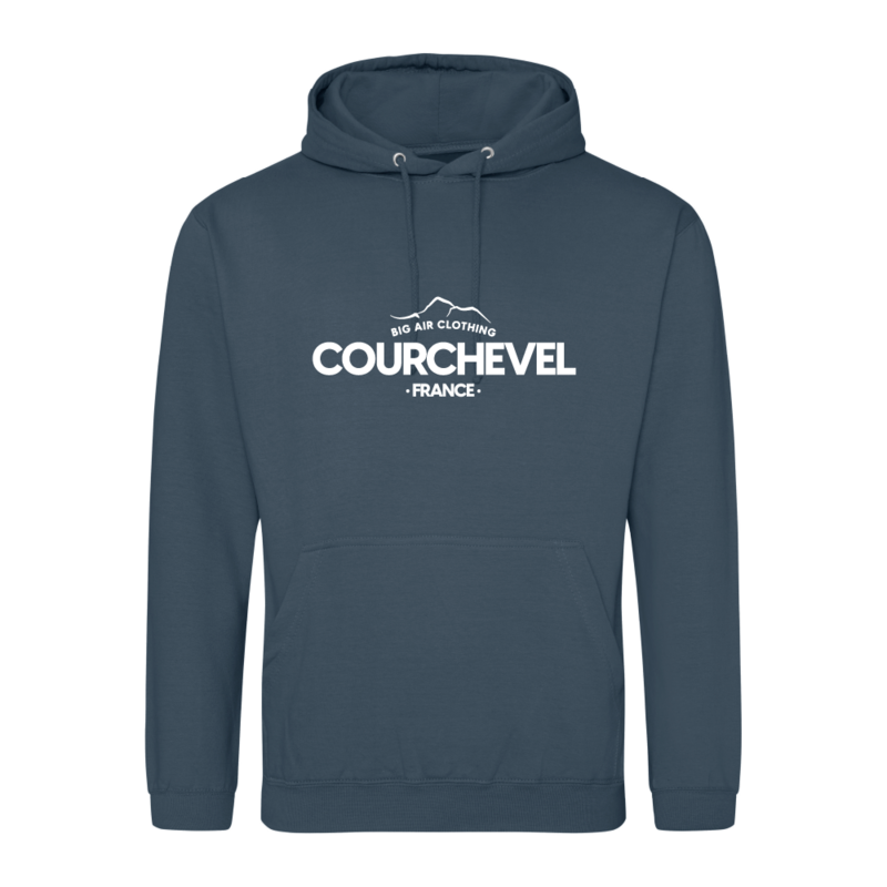 Courchevel Ski Resort Hoodie - Airforce Blue Courchevel Ski Resort Hoodie - Airforce Blue