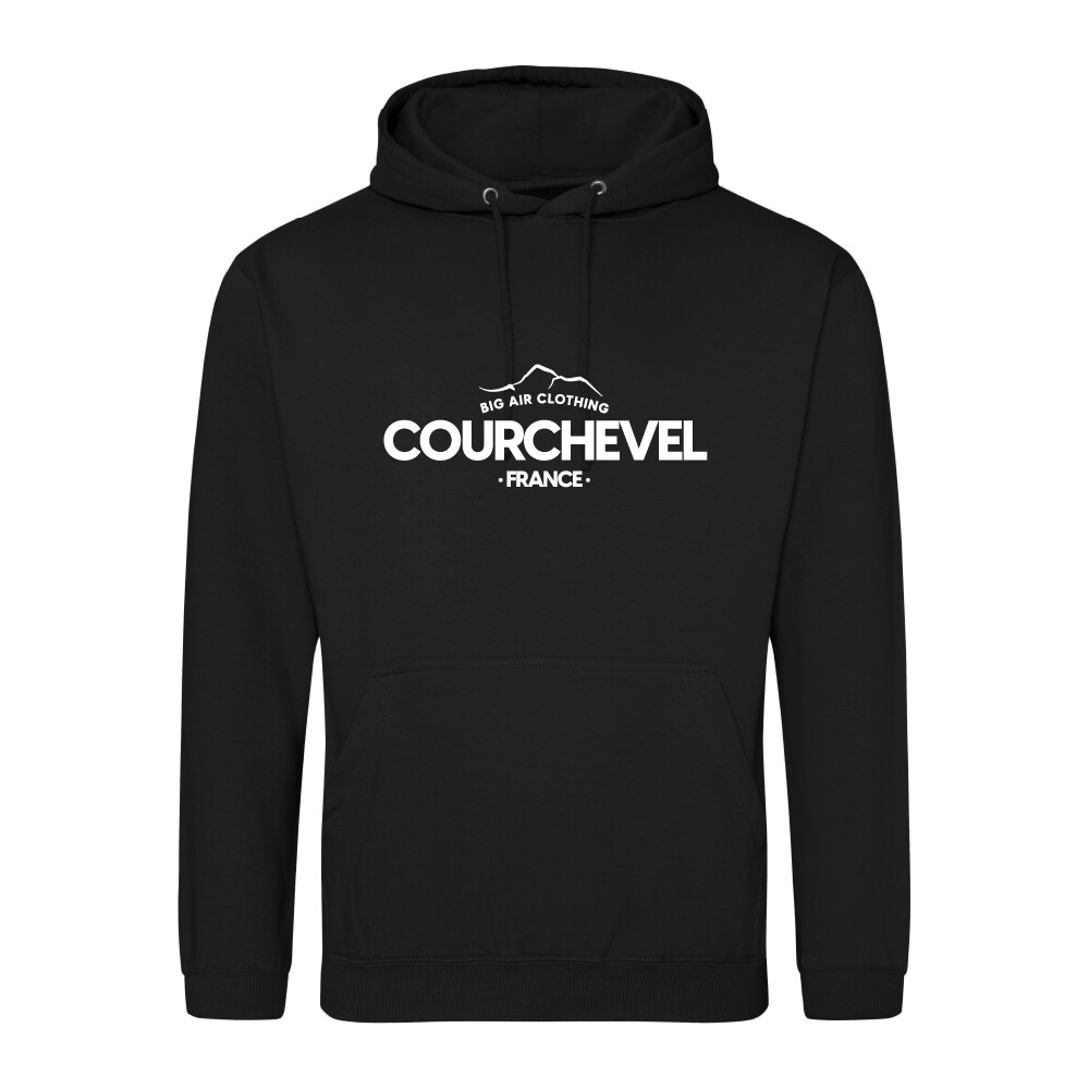 Courchevel Ski Resort Hoodie - Black Courchevel Ski Resort Hoodie - Black