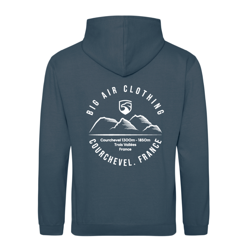 Courchevel Ski Resort Hoodie - Airforce Blue