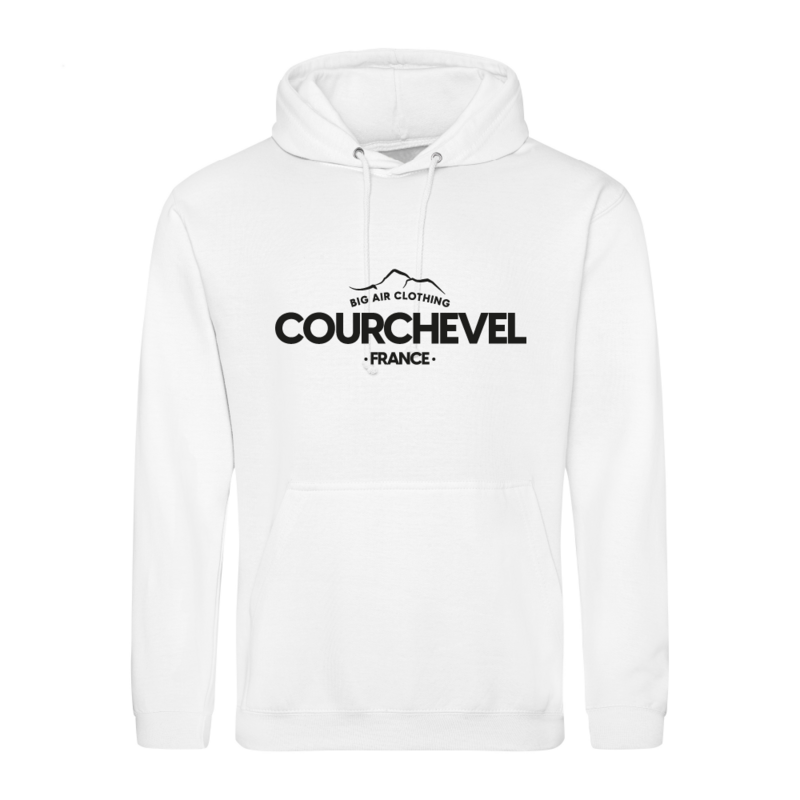 Courchevel Ski Resort Hoodie - Arctic White Courchevel Ski Resort Hoodie - Arctic White