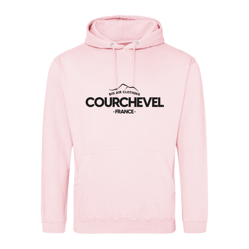 Courchevel Ski Resort Hoodie - Ash