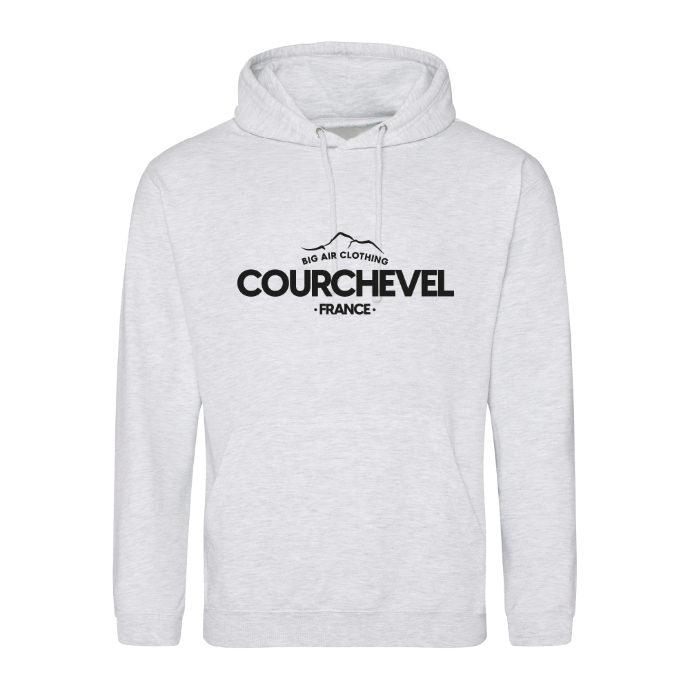 Courchevel Ski Resort Hoodie - Ash