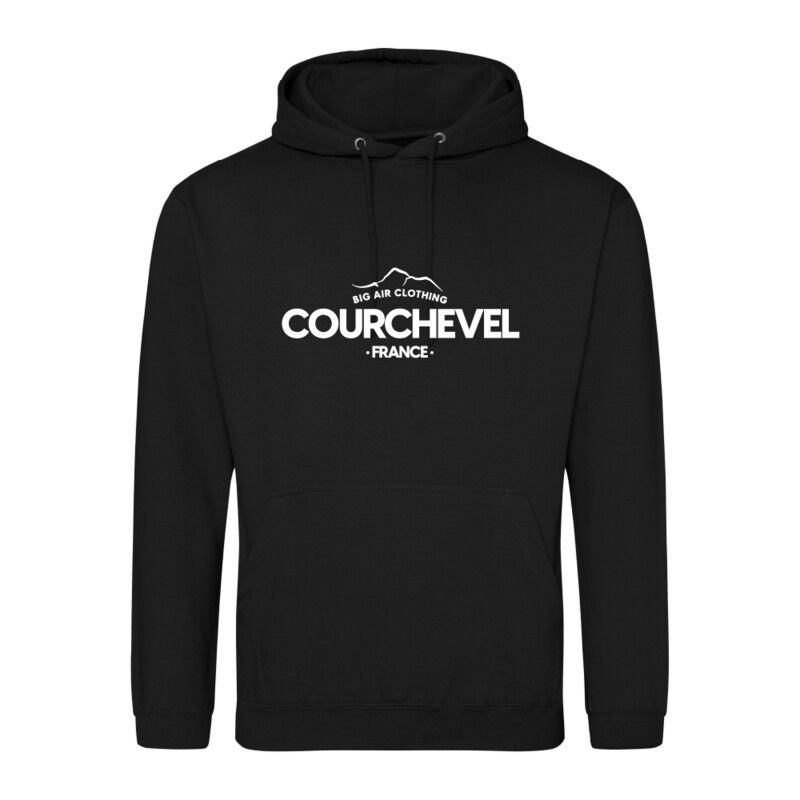 Courchevel Ski Resort Hoodie - Black Courchevel Ski Resort Hoodie - Black