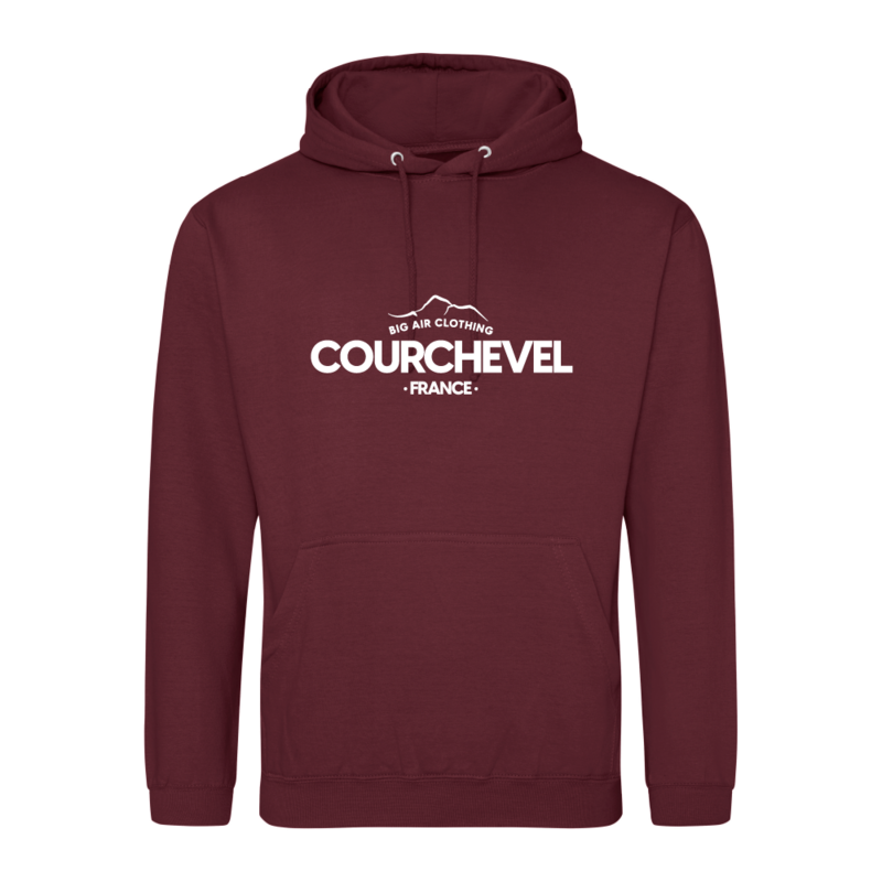 Courchevel Ski Resort Hoodie - Ron Burgundy Courchevel Ski Resort Hoodie - Ron Burgundy