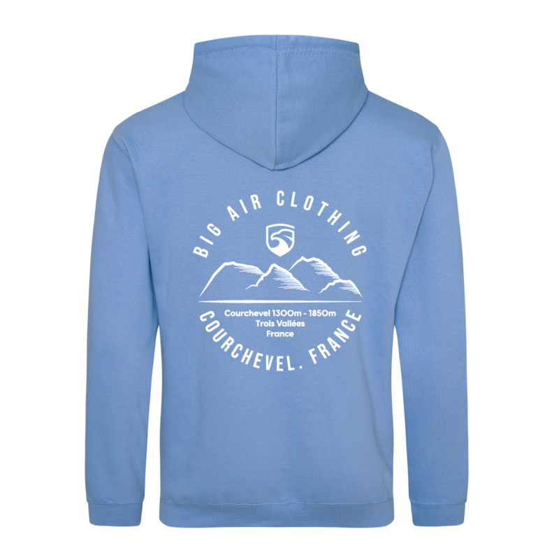 Courchevel Ski Resort Hoodie - Cornflower