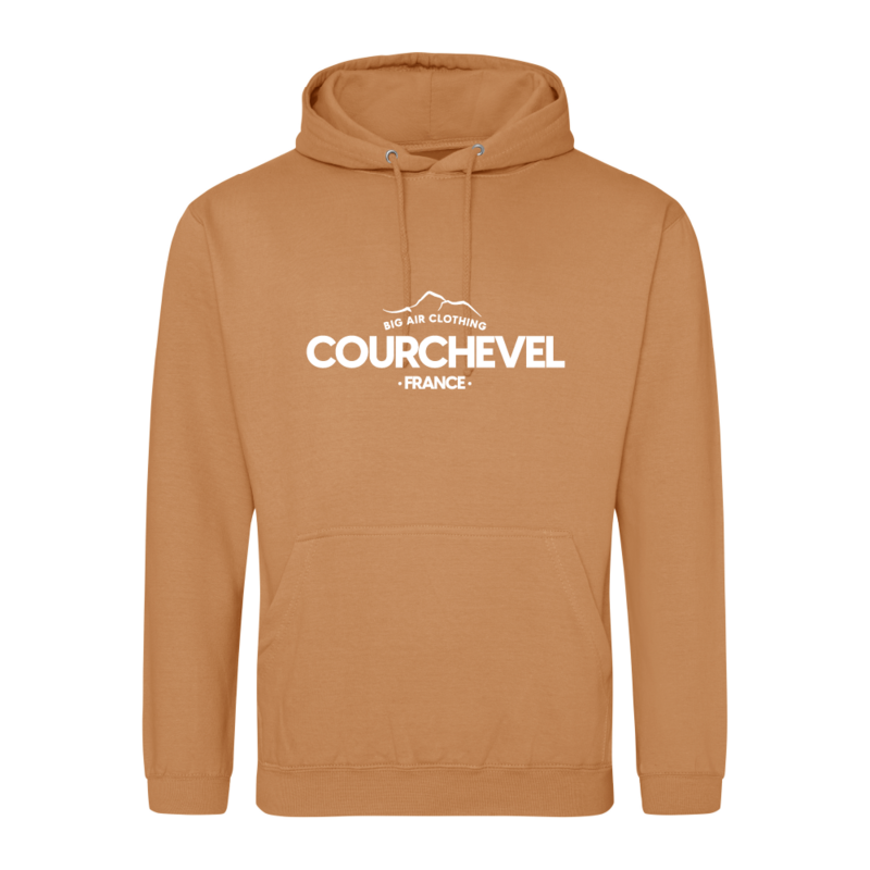 Courchevel Ski Resort Hoodie - Caramel Latte Courchevel Ski Resort Hoodie - Caramel Latte