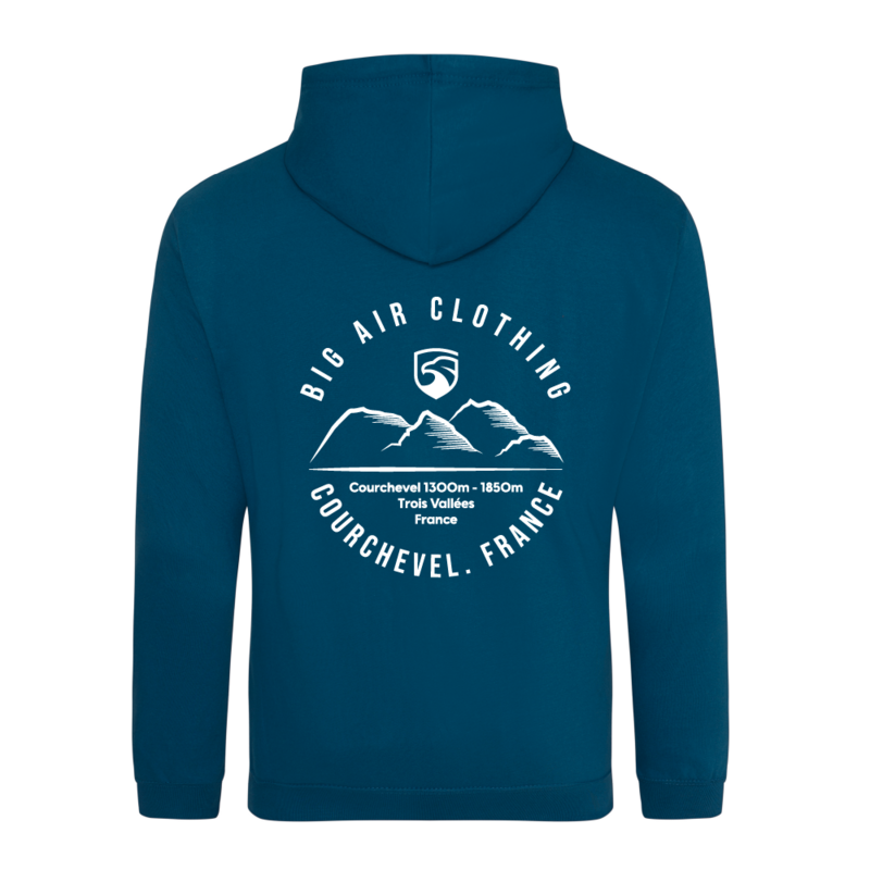 Courchevel Ski Resort Hoodie - Deep Sea Blue