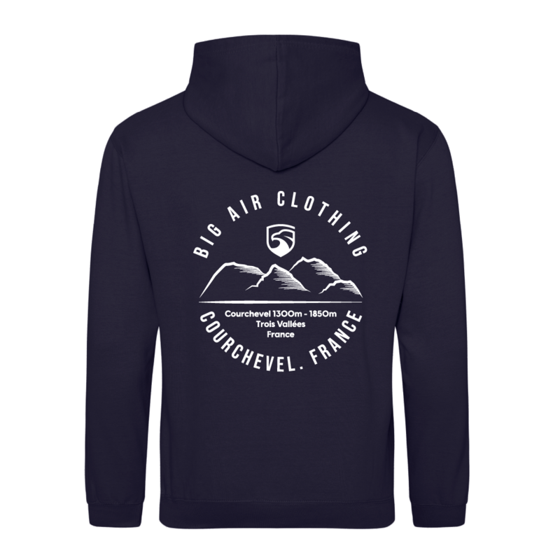 Courchevel Ski Resort Hoodie - French Navy