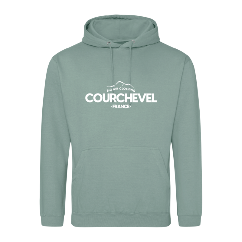 Courchevel Ski Resort Hoodie - Dusty Green Courchevel Ski Resort Hoodie - Dusty Green