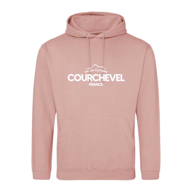Courchevel Ski Resort Hoodie - Dusty Pink Courchevel Ski Resort Hoodie - Dusty Pink