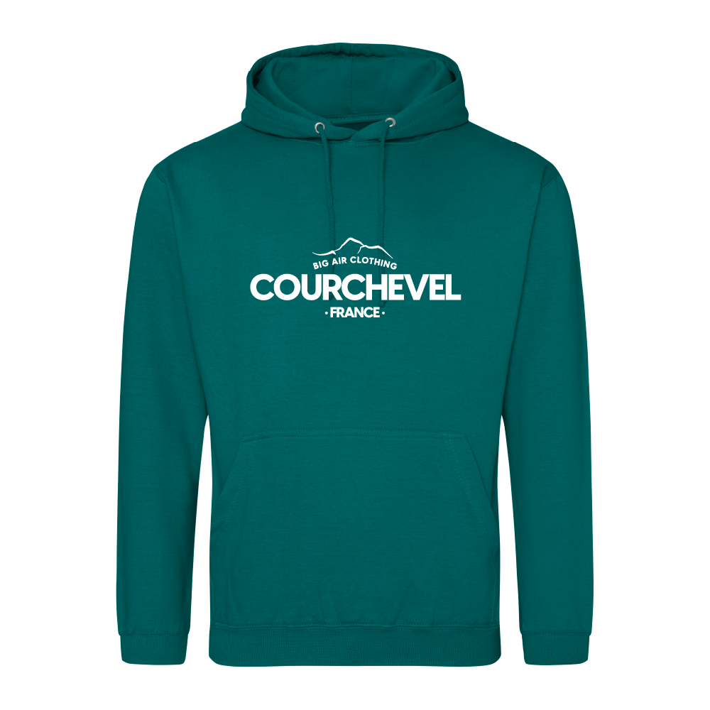 Courchevel Ski Resort Hoodie - Jade