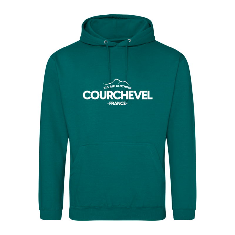 Courchevel Ski Resort Hoodie - Jade Courchevel Ski Resort Hoodie - Jade