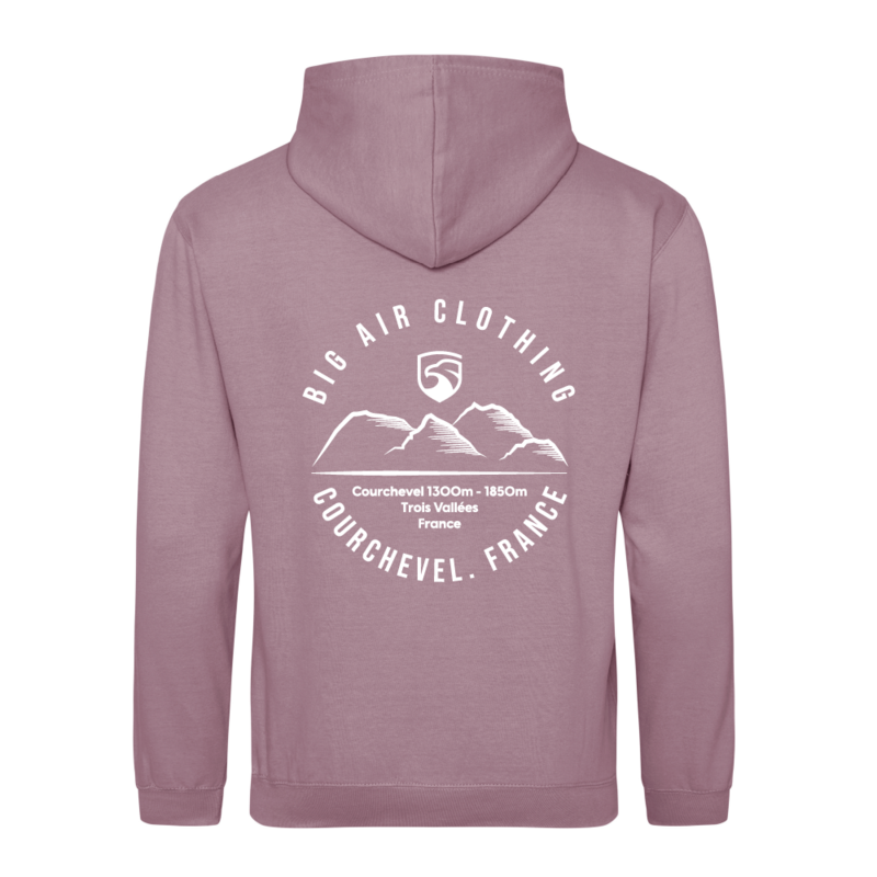 Courchevel Ski Resort Hoodie - Dusty Purple