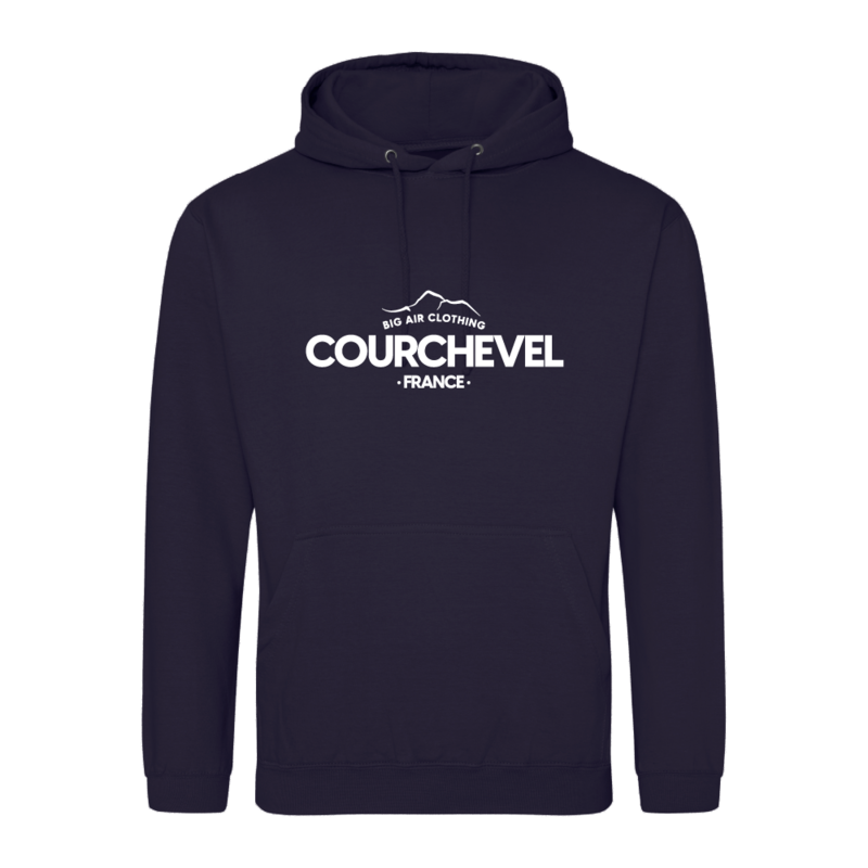 Courchevel Ski Resort Hoodie - French Navy Courchevel Ski Resort Hoodie - French Navy
