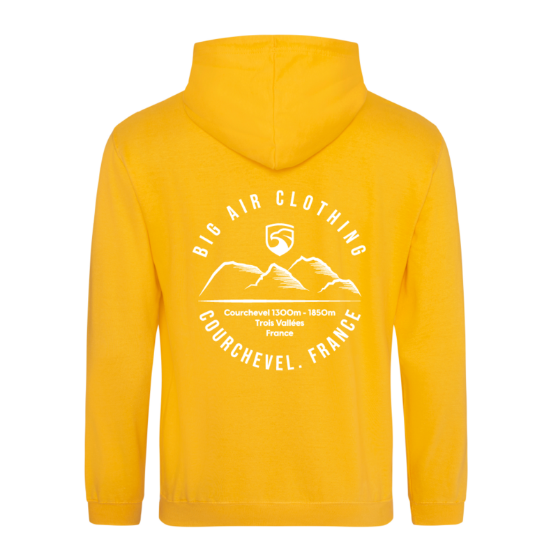 Courchevel Ski Resort Hoodie - Gold