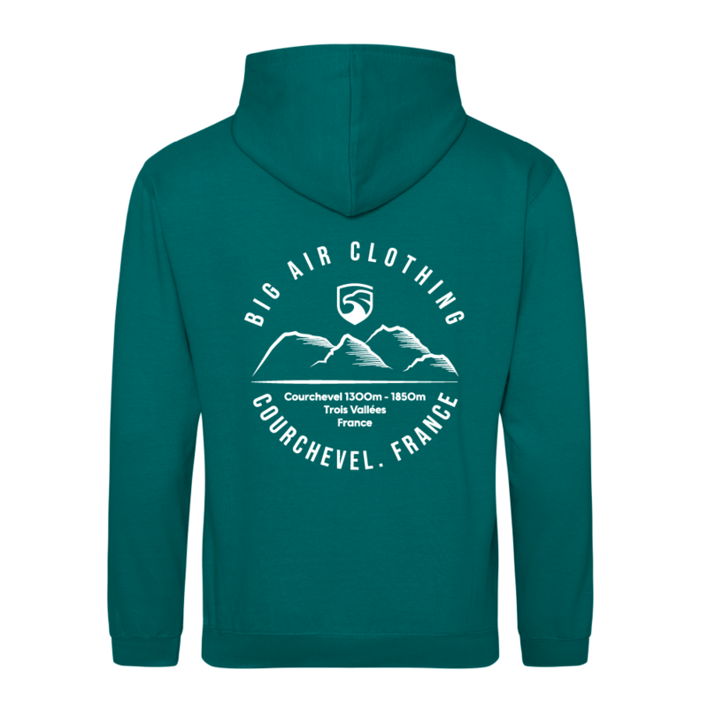 Courchevel Ski Resort Hoodie - Jade