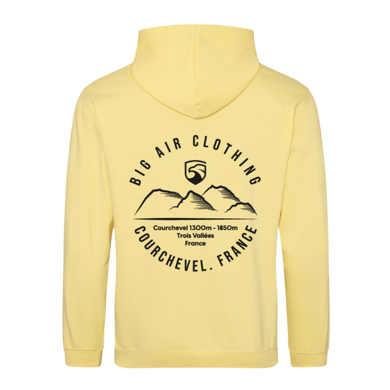 Courchevel Ski Resort Hoodie - Lemon