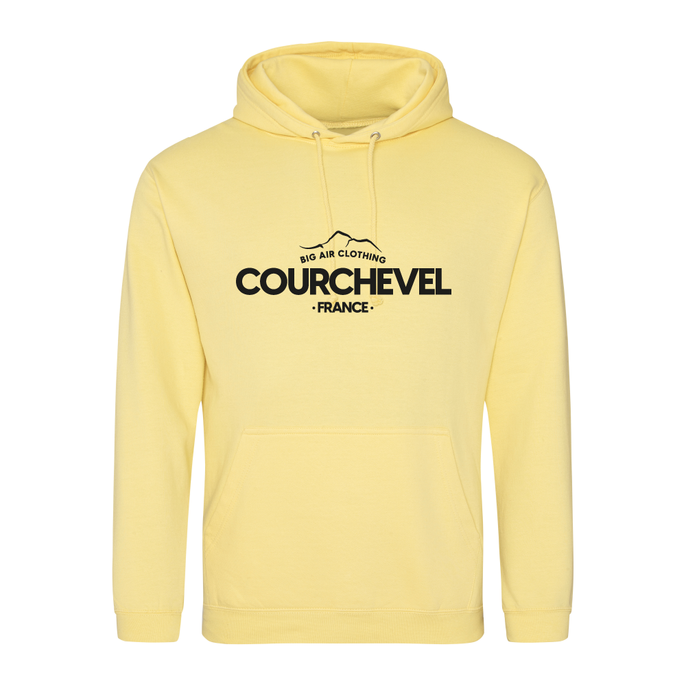 Courchevel Ski Resort Hoodie - Lemon