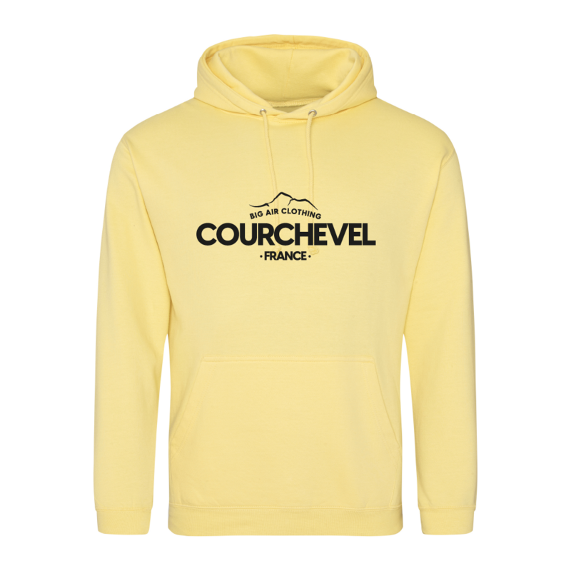 Courchevel Ski Resort Hoodie - Lemon Courchevel Ski Resort Hoodie - Lemon