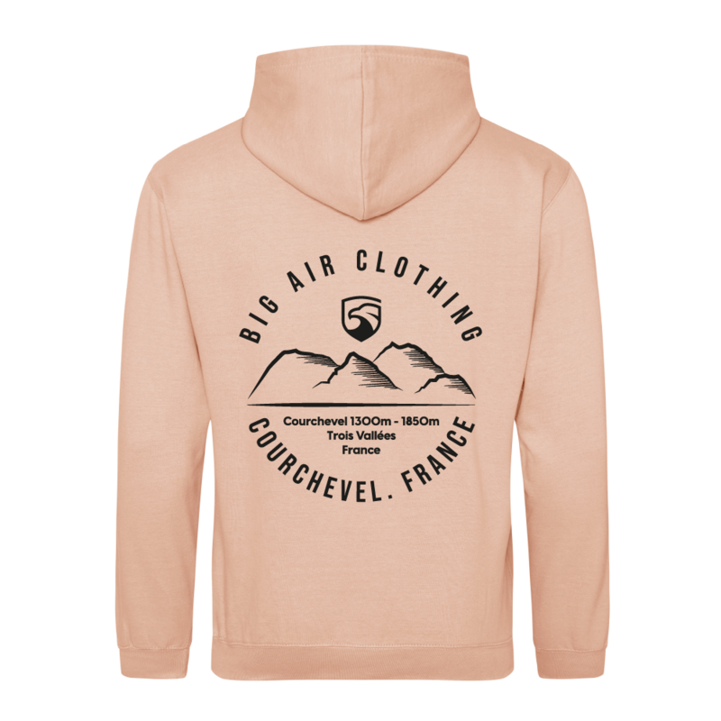 Courchevel Ski Resort Hoodie - Peach
