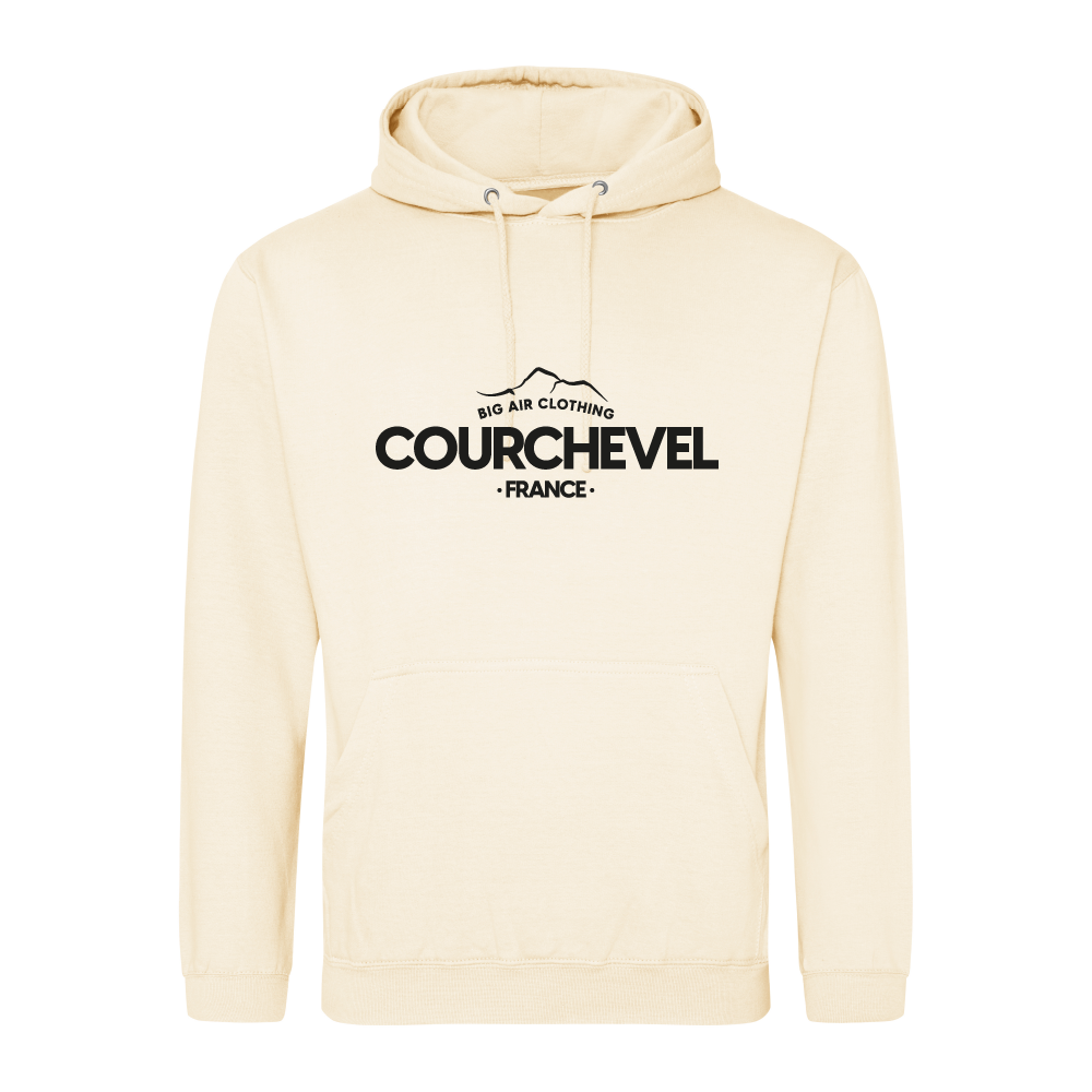 Courchevel Ski Resort Hoodie - Milkshake
