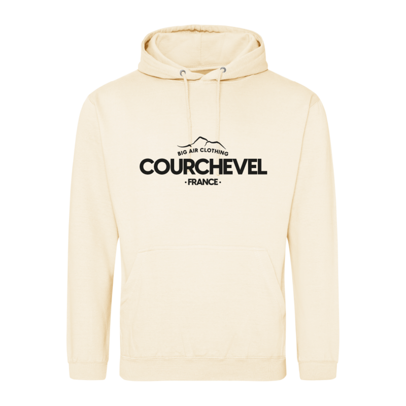 Courchevel Ski Resort Hoodie - Milkshake Courchevel Ski Resort Hoodie - Milkshake