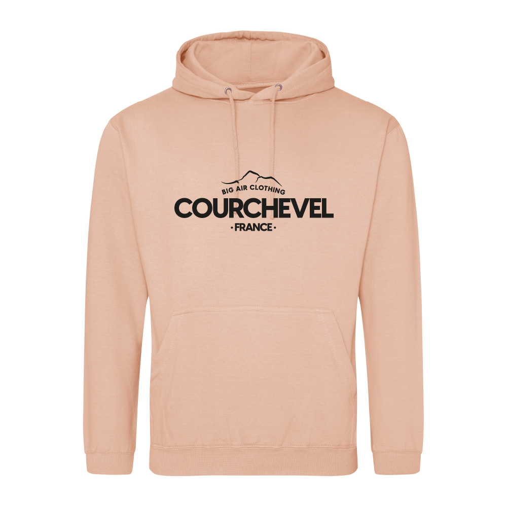 Courchevel Ski Resort Hoodie - Peach