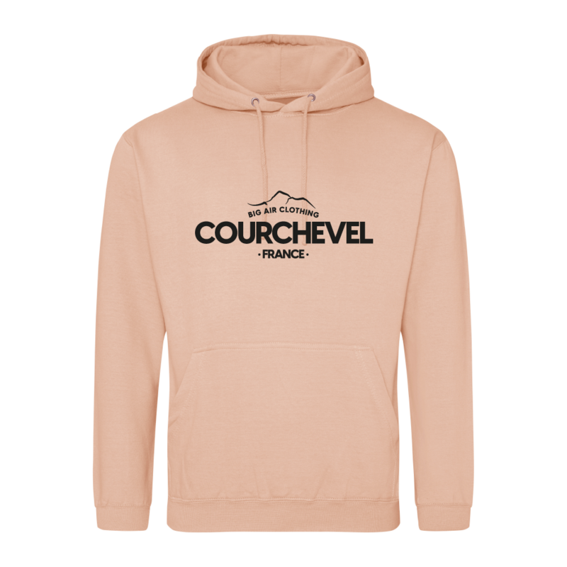 Courchevel Ski Resort Hoodie - Peach Courchevel Ski Resort Hoodie - Peach