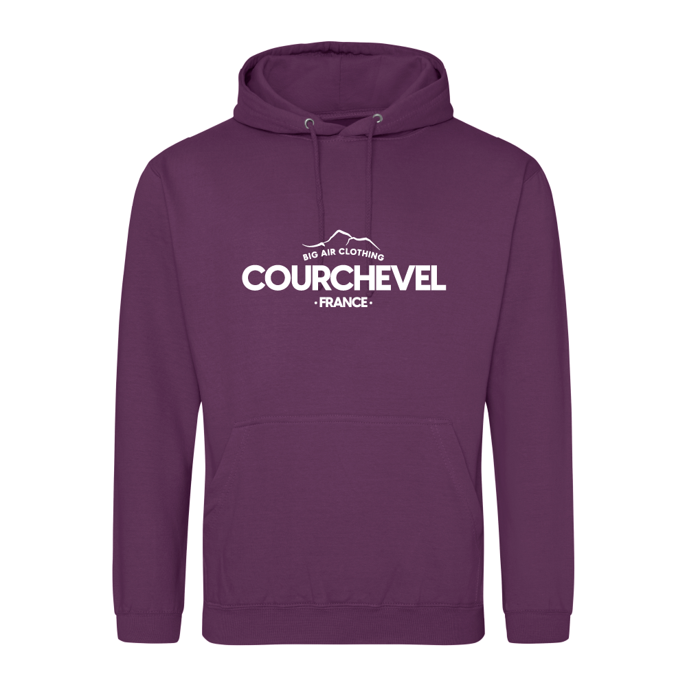 Courchevel Ski Resort Hoodie - Plum Courchevel Ski Resort Hoodie - Plum