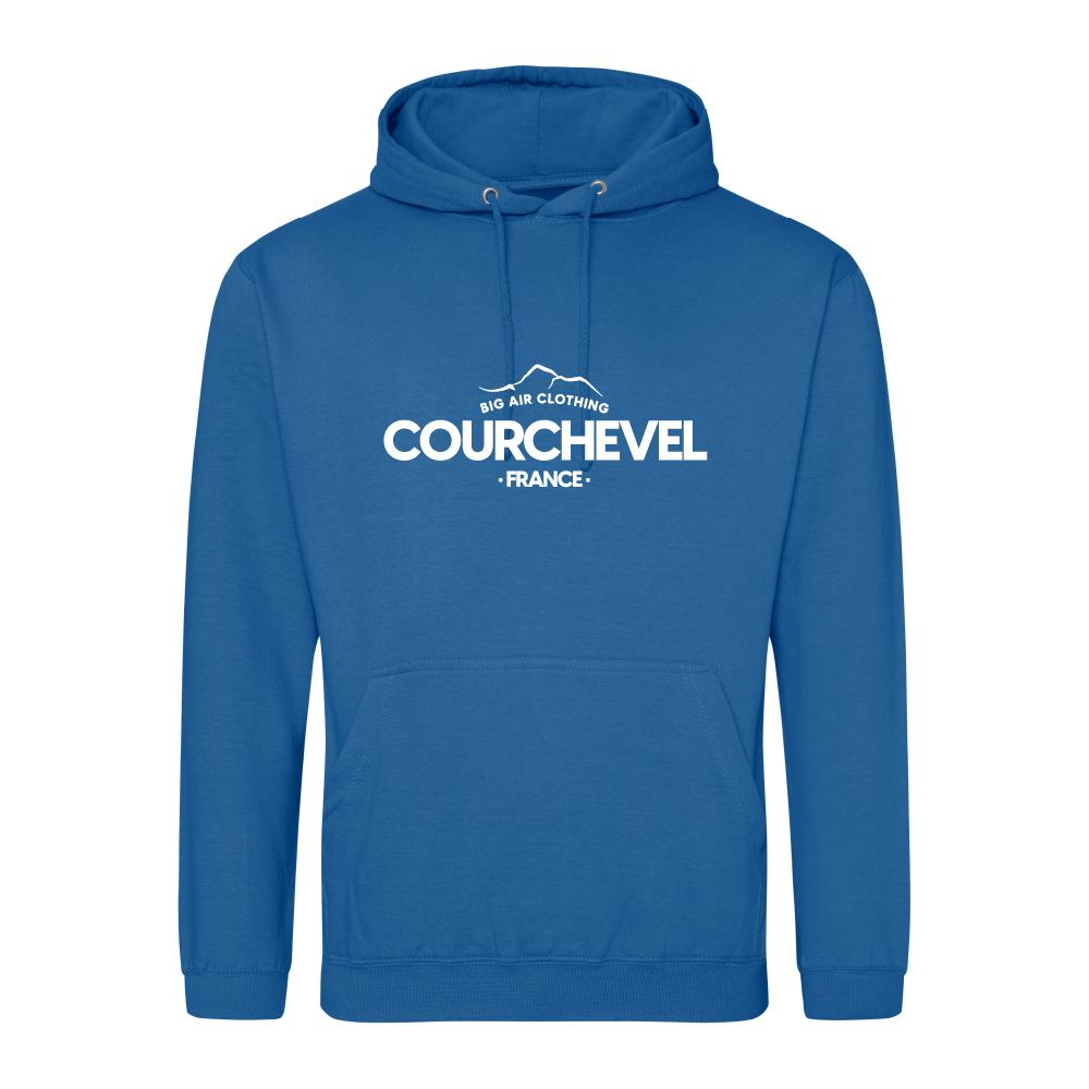 Courchevel Ski Resort Hoodie - Tropical Blue