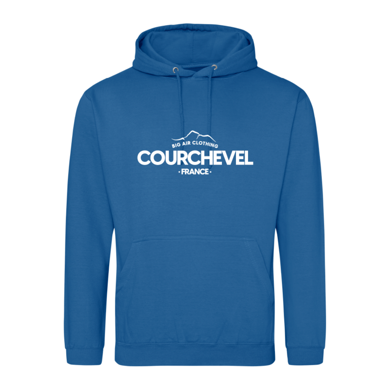 Courchevel Ski Resort Hoodie - Tropical Blue Courchevel Ski Resort Hoodie - Tropical Blue