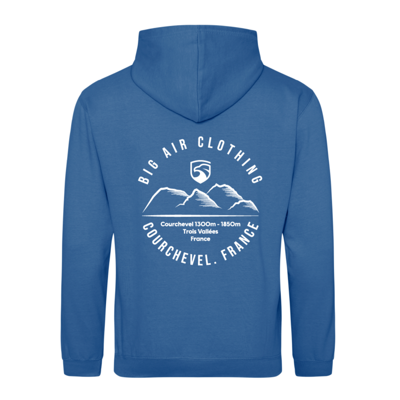 Courchevel Ski Resort Hoodie - Tropical Blue