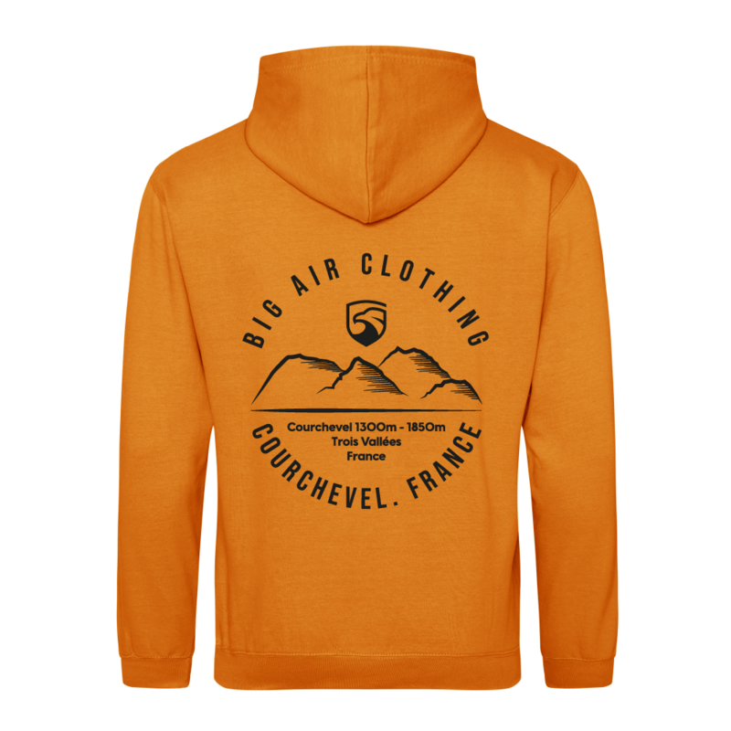 Courchevel Ski Resort Hoodie - Pumpkin