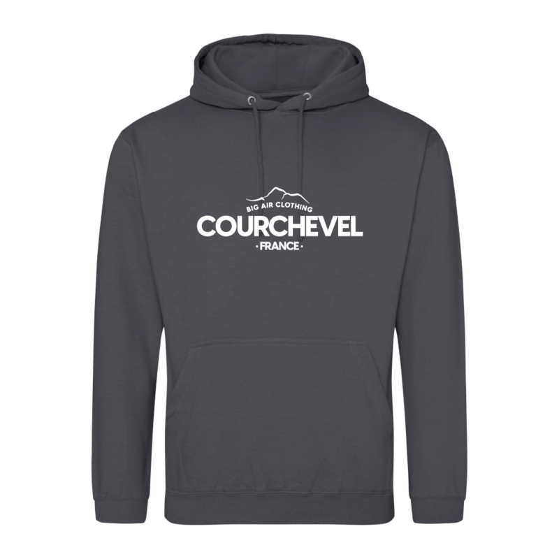 Courchevel Ski Resort Hoodie - Shark Grey Courchevel Ski Resort Hoodie - Shark Grey