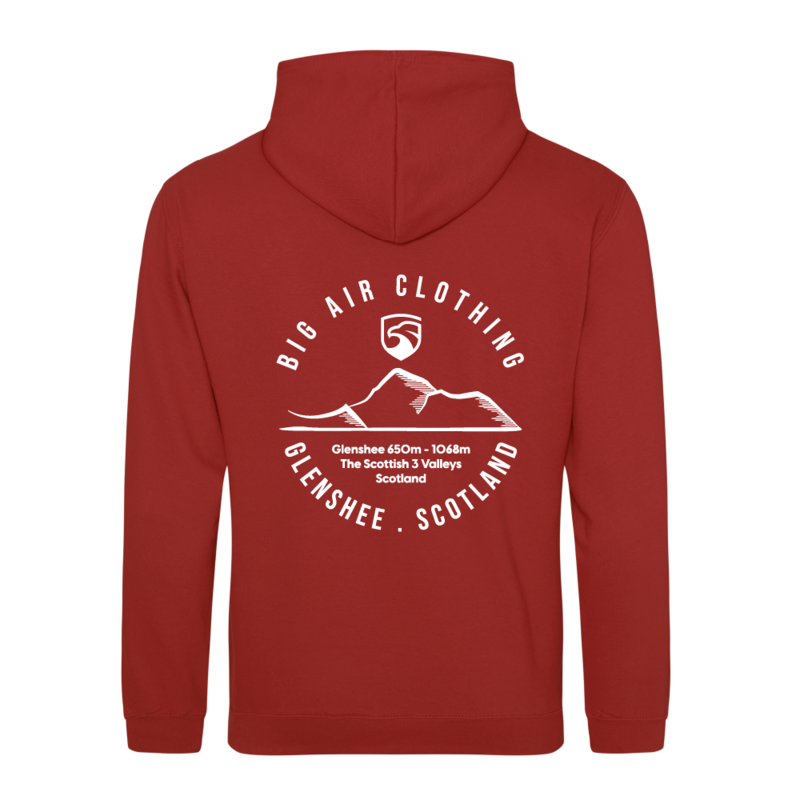 Glenshee Ski Resort Hoodie - Brick Red