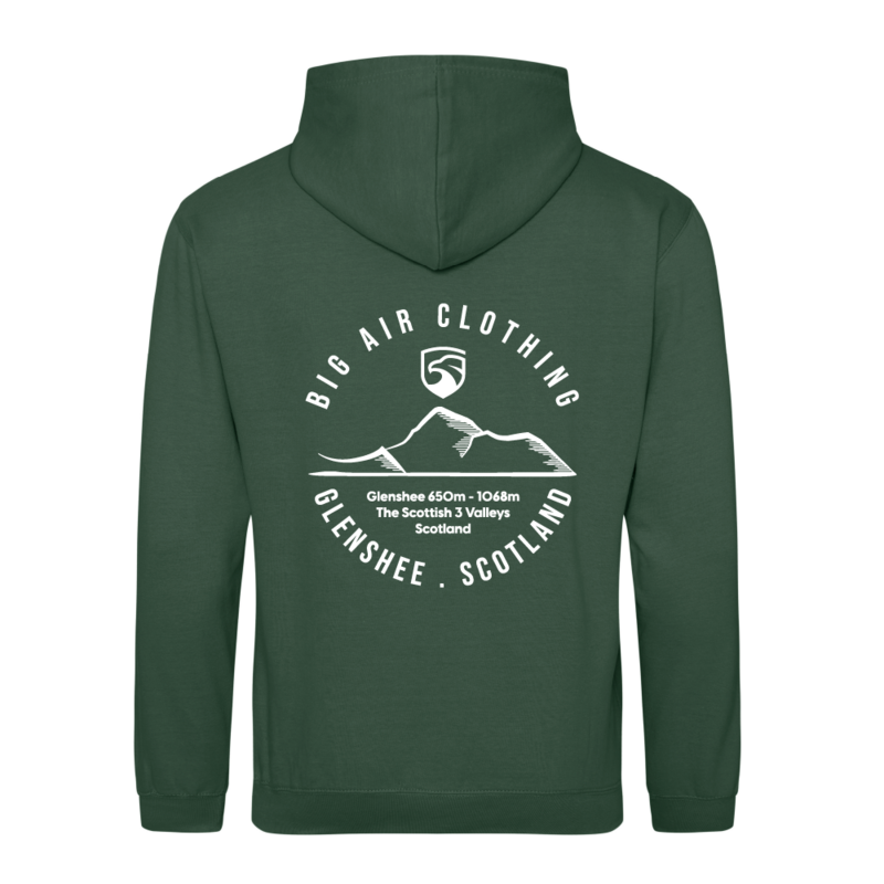 Glenshee Ski Resort Hoodie - Bottle Green