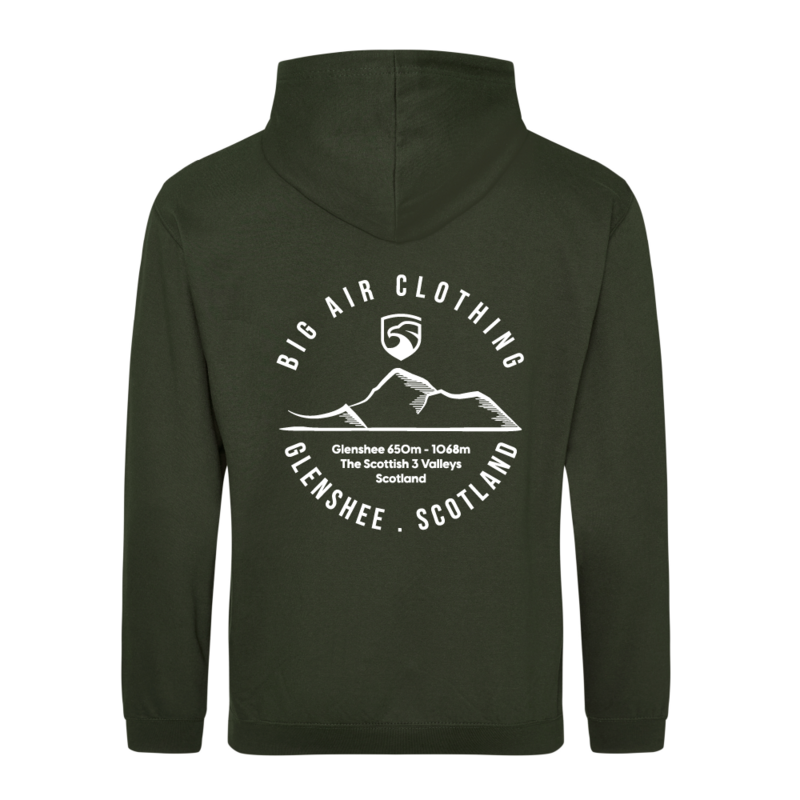 Glenshee Ski Resort Hoodie - Combat Green