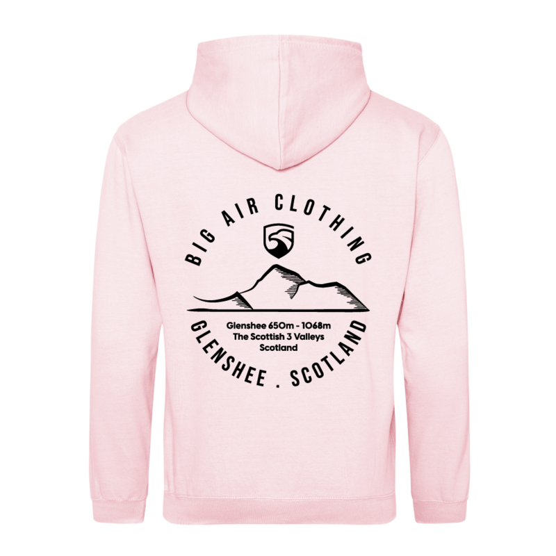 Glenshee Ski Resort Hoodie - Baby Pink