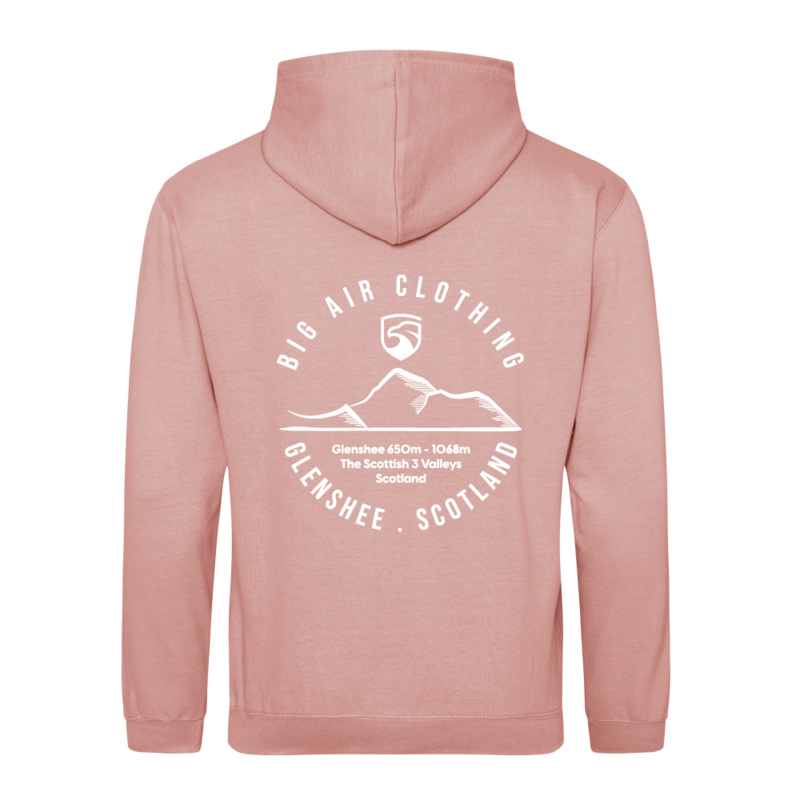 Glenshee Ski Resort Hoodie - Dusty Pink