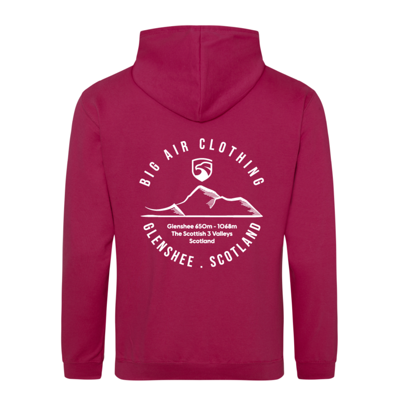 Glenshee Ski Resort Hoodie - Cranberry