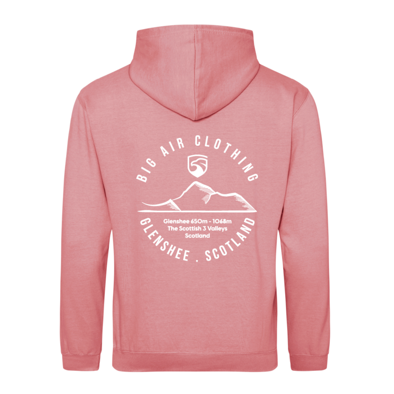 Glenshee Ski Resort Hoodie - Dusty Rose