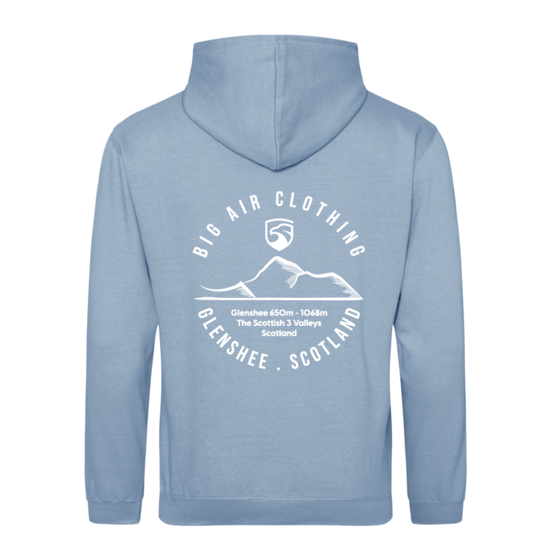 Glenshee Ski Resort Hoodie - Dusty Blue