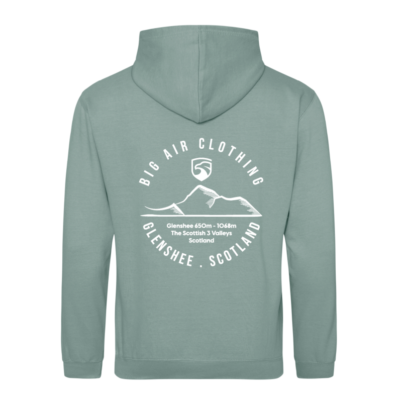 Glenshee Ski Resort Hoodie - Dusty Green