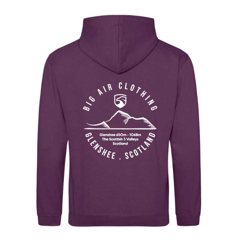 Glenshee Ski Resort Hoodie - Plum