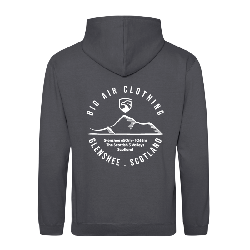 Glenshee Ski Resort Hoodie - Shark Grey